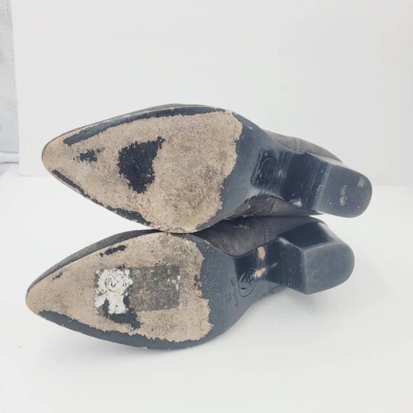 Ash Womens Cowboy Ankle Boots Booties Gray Block Heel Pointed Toe Zip 10 EUR 40 - Picture 7 of 9